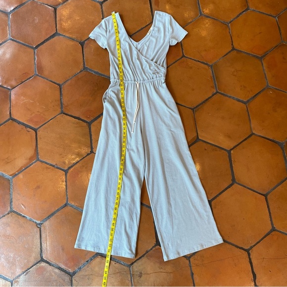 Marine Layer Women’s Dana Wrap Striped Wide Leg Jumpsuit S Casual Knit Travel - Picture 6 of 10